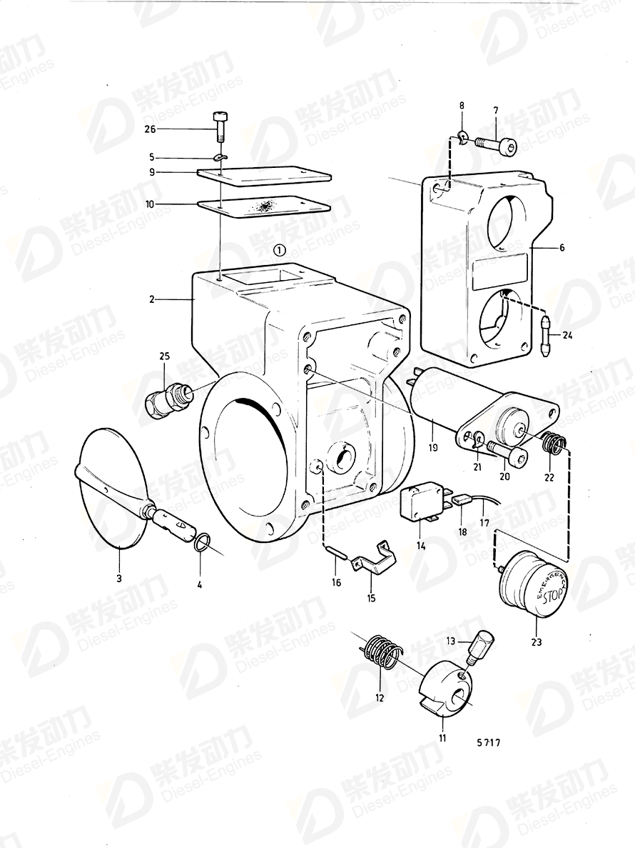 VOLVO Toggle switch 850200 Drawing